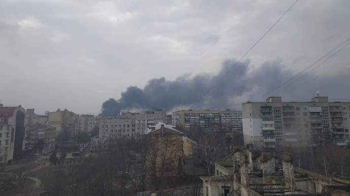 На Подоле в Киеве вспыхнул пожар 